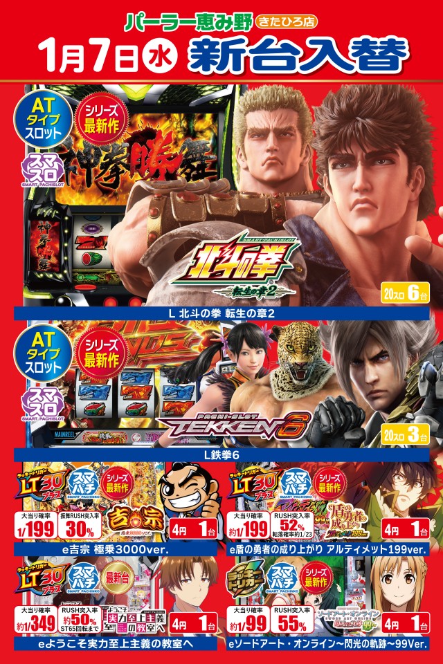 パーラー恵み野きたひろ店の最新情報画像