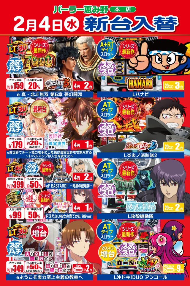 パーラー恵み野の最新情報画像