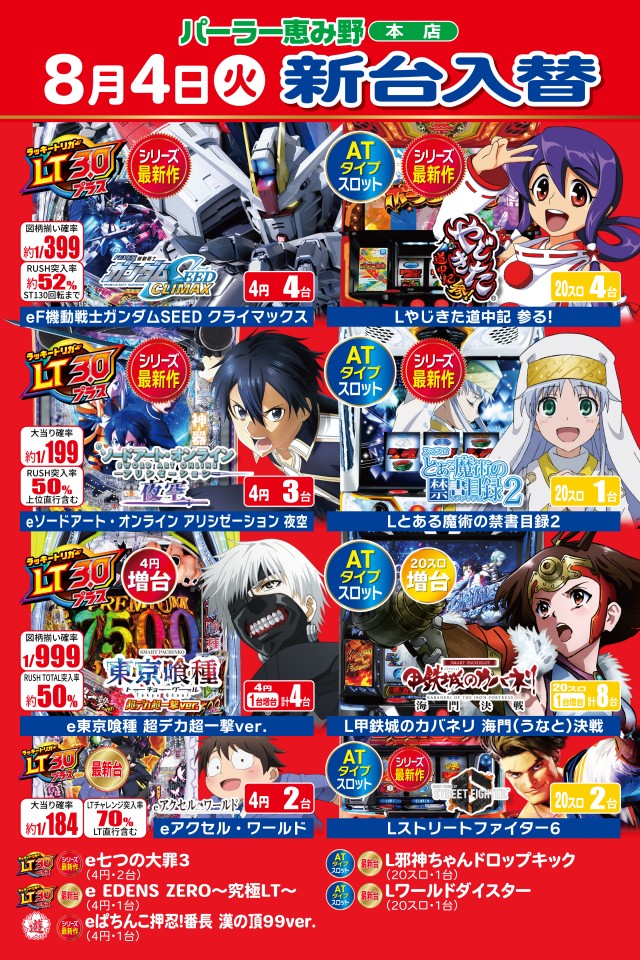 パーラー恵み野の最新情報画像