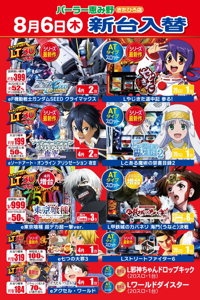 パーラー恵み野きたひろ店の最新情報画像