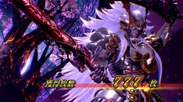 スマスロ新鬼武者3ボーナス終了画面