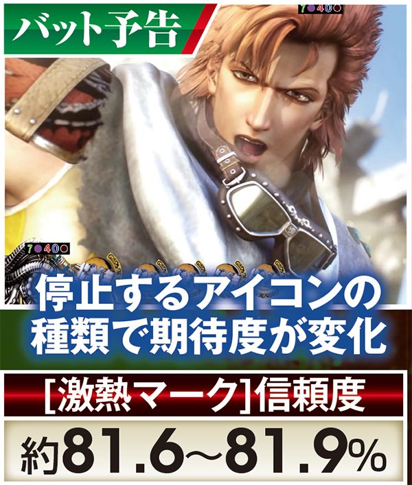 北斗無双通常時演出信頼度・バット予告