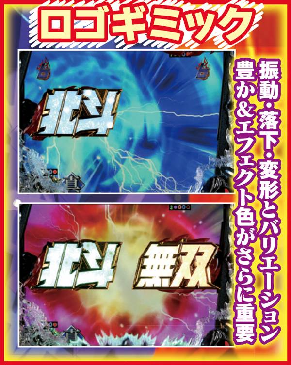 北斗無双通常時みどころ演出&ギミック・ロゴギミック