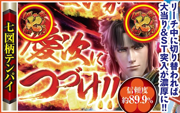 真花の慶次通常時・大チャンス演出信頼度