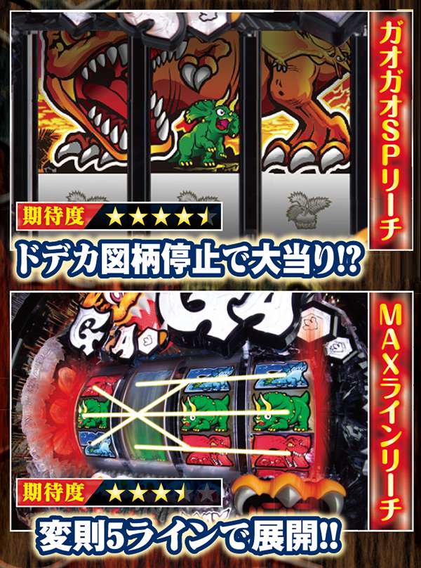 ガオガオ パチンコ台 デジハネCRAガオガオキング PTERA（パチンコ）スペック・保留