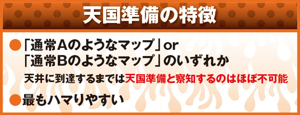 サラ番マップの特徴・モード別（天国準備）