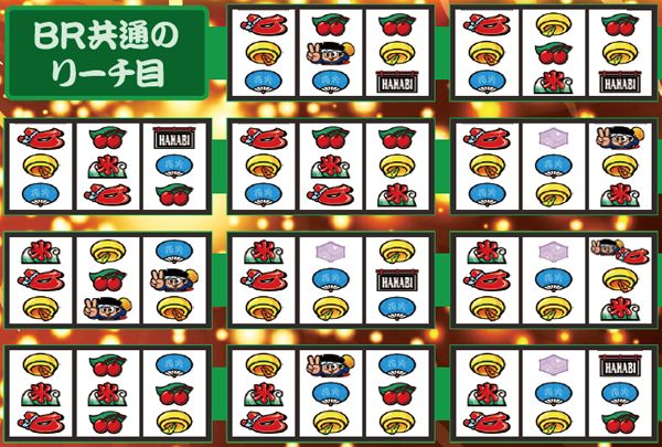 ハナビリーチ目・左リール7付近・BR共通