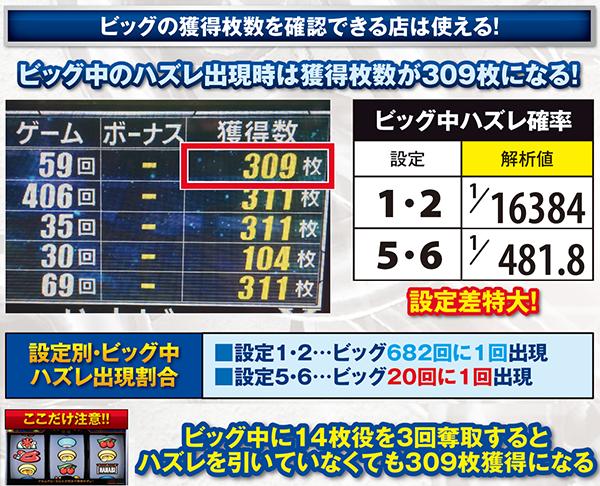 ハナビビッグ・データカウンターの獲得枚数による判別