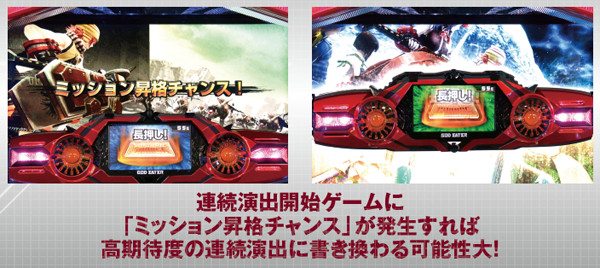 ゴッドイーター通常時・連続演出・チャンスアップ