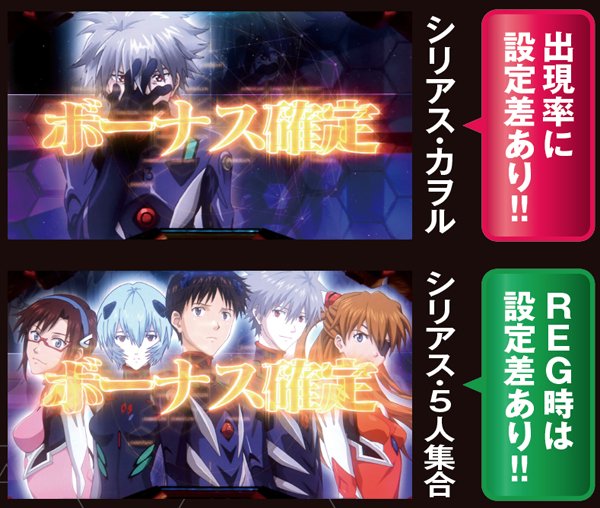 ヱヴァンゲリヲン～魂を繋ぐもの～（パチスロ）設定判別・天井・ゾーン