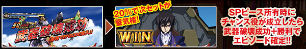 コードギアスR2ギアスバトル中・武器破壊発生率
