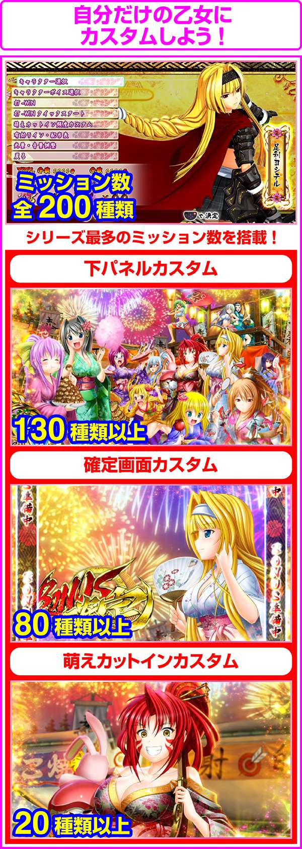 戦国乙女2?深淵に輝く気高き将星?（パチスロ）設定判別・天井・ゾーン