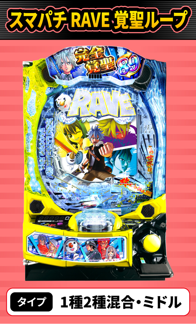7月新台スペックナビ　スマパチ RAVE 覚聖ループ