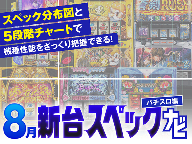 8月新台スペックナビ パチスロ バナー