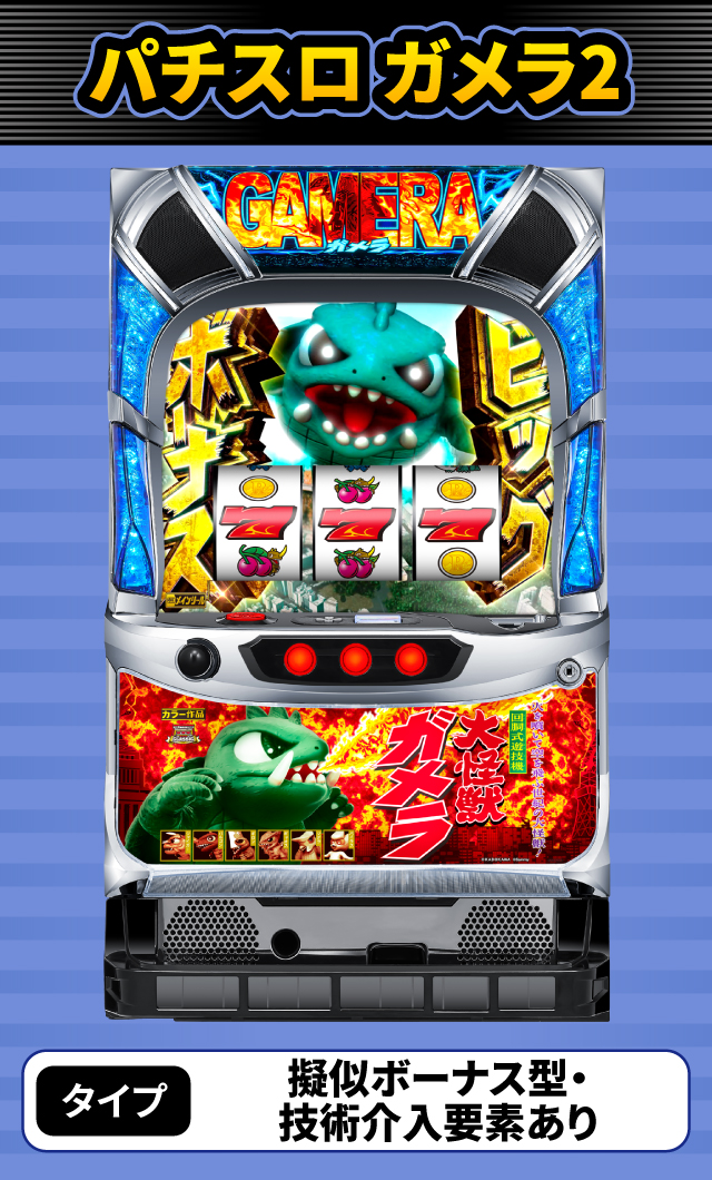 2024年3月新台スペックナビ　パチスロ ガメラ2