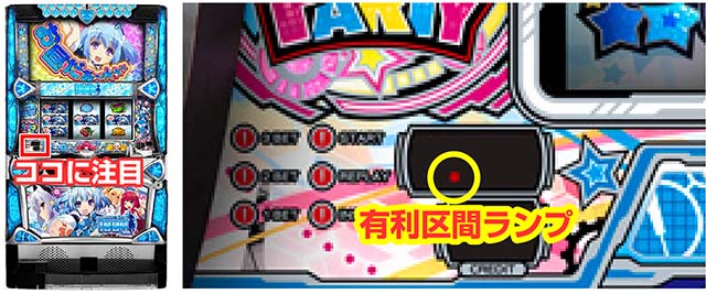 パチスロ1000ちゃん有利区間ランプ