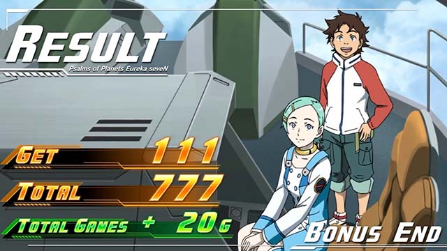 スマスロ交響詩篇エウレカセブン4 HI-EVOLUTIONボーナス終了画面