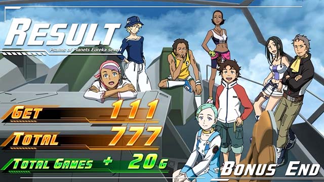 スマスロ交響詩篇エウレカセブン4 HI-EVOLUTIONボーナス終了画面