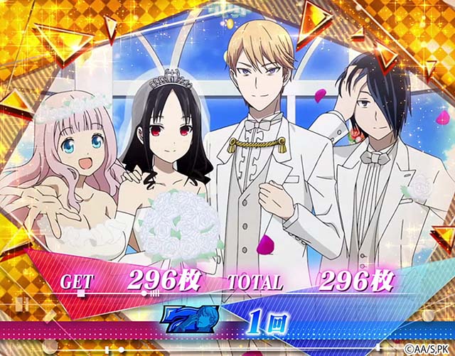 スマスロLかぐや様は告らせたいボーナス終了画面