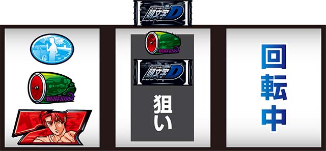 スマスロ頭文字D2nd左リール赤7狙い