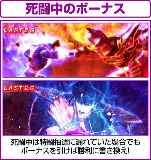 北斗の拳修羅の国死闘中のボーナスは勝利確定