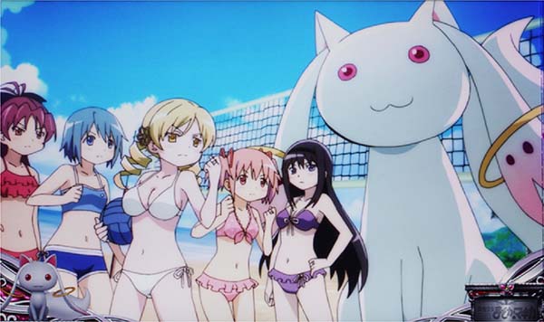 まどまぎ2通常時連続演出画面ビーチバレー