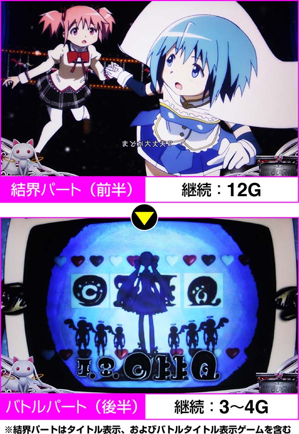 まどまぎ2CZ魔女の結界中・前半＆後半画面