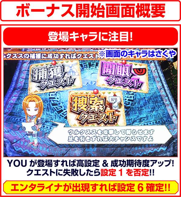 モンハン狂竜戦線ボーナス開始画面概要