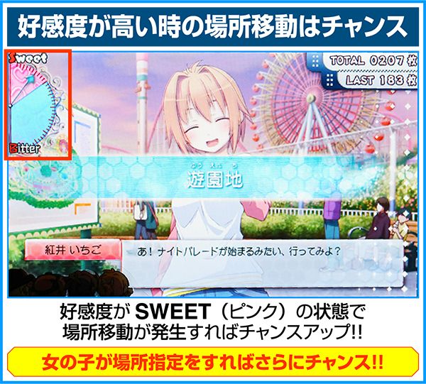 ラブキューレデート告知の場所移動