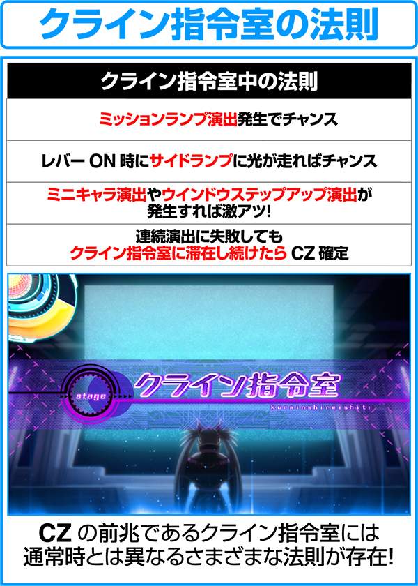 ラブキューレクライン指令室ステージの演出法則