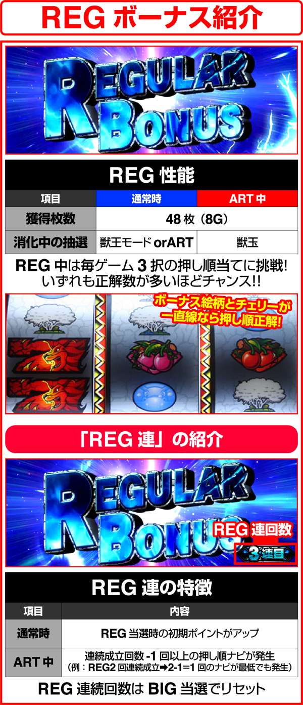 獣王王者の覚醒REGボーナス紹介