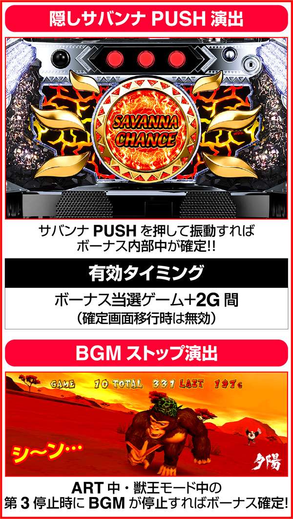 獣王王者の覚醒ボーナス示唆&確定演出