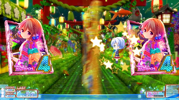 ガールフレンドガールズチャレンジ中のアツい演出・ぷちガールちゃん図柄アクション演出