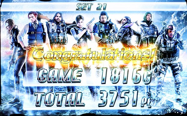 バイオハザードリベレーションズART中終了画面・全員集合