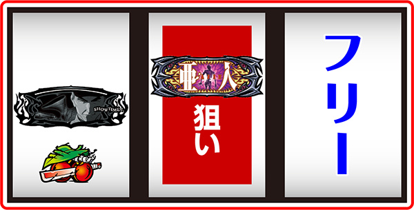 亜人打ち方とレア役の停止形