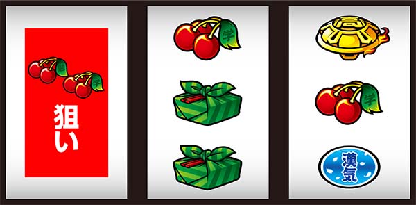 押忍番長A中押し小役狙い時・停止位置と成立役