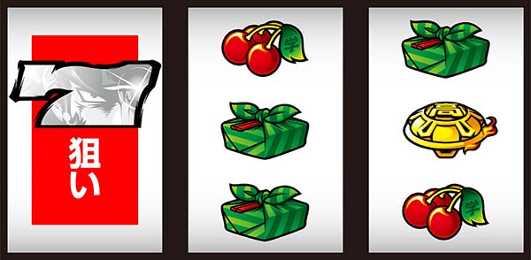 押忍番長A中押し小役狙い時・停止位置と成立役