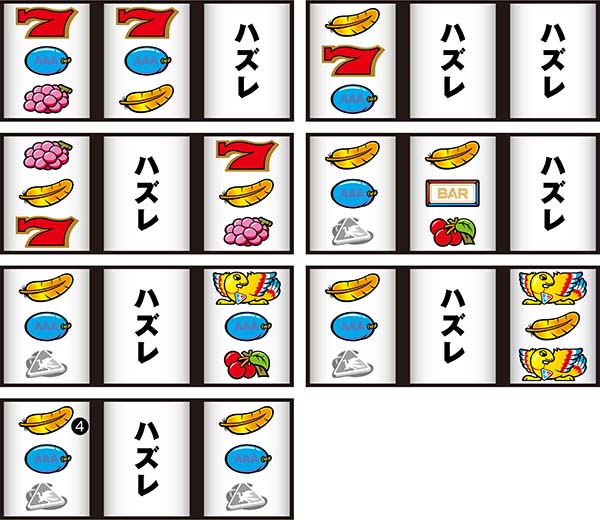 アレックスリーチ目紹介・赤7狙い時のリーチ目