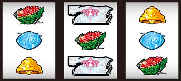 ダンまちリボン付きスイカ揃いのリール画像