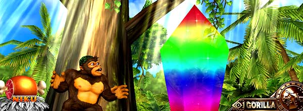 猛獣王通常時のプレミアム演出・ターザン演出虹クリスタル