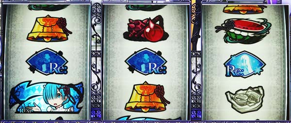 リゼロスロットリプレイ成立時のリールフラッシュ