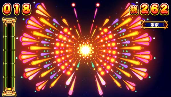 ドンちゃん2ボーナス中の花火振り分け