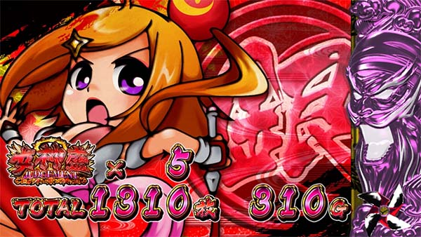 黄門ちゃま女神盛AT終了画面