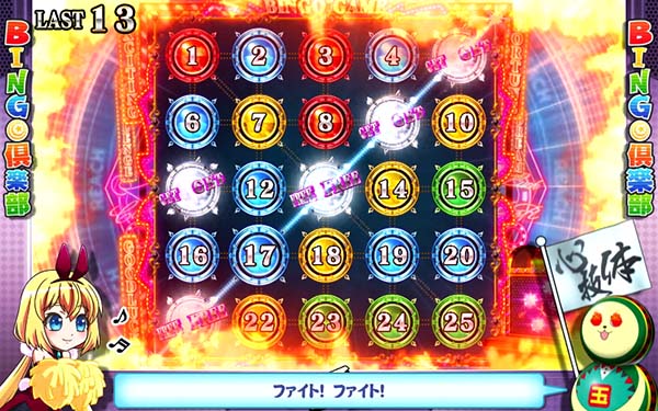 実況BINGO倶楽部CZ中の演出