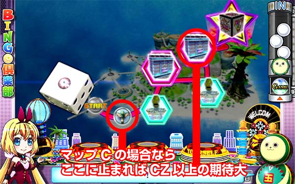 実況BINGO倶楽部ダイスアイランドのマップ