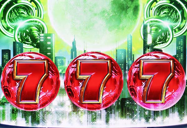 ビンゴギャラクシーAT告知時の7揃い