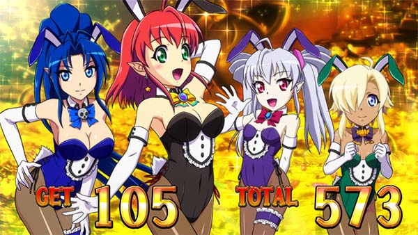 マジハロ7ボーナス確定画面終了画面バニー