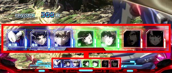 蒼穹のファフナーAT中リール上のキャラ