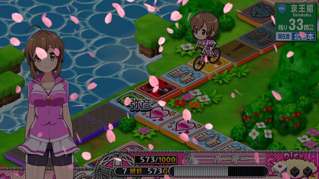 ガールズケイリンスゴロク中の演出