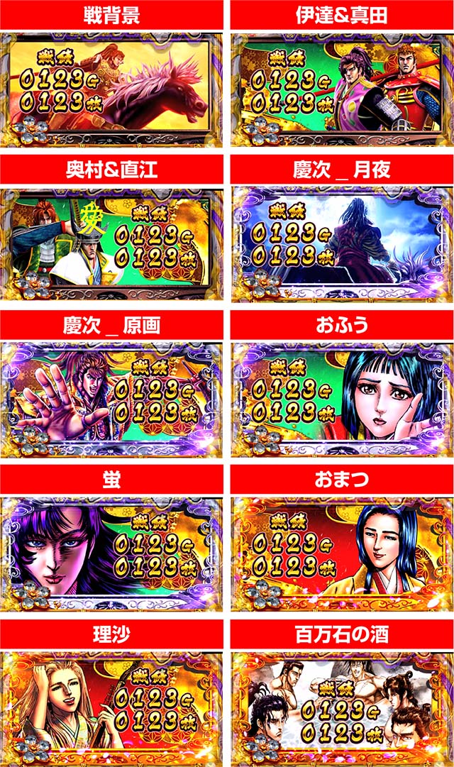 花の慶次武威AT終了画面